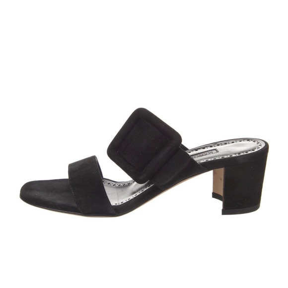 MANOLO BLAHNIK Titubanew 50 buckled suede sandals - Picture 3 of 11